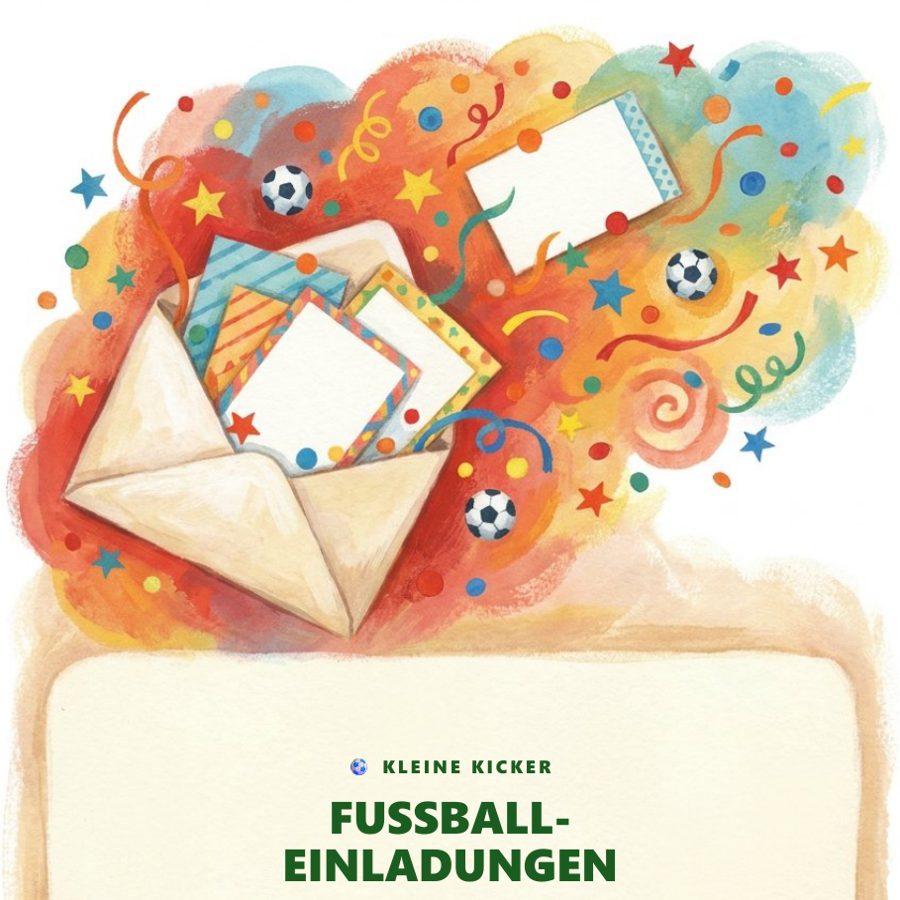 Fußball-Einladungen Set (6 Designs)